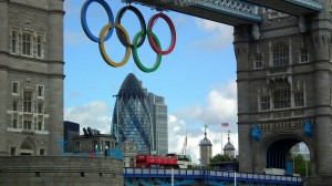 Olympic rings tower bridge gherkin                 